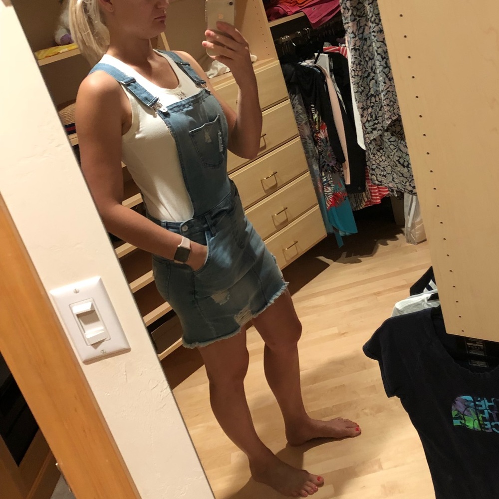 Jean skirt overall dress